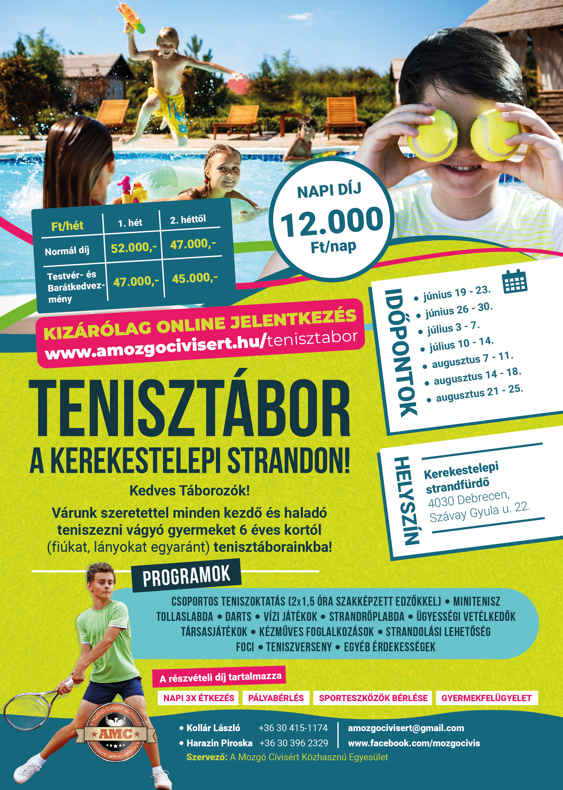 Tenisztábor 2023 Debrecen Kerekestelep
